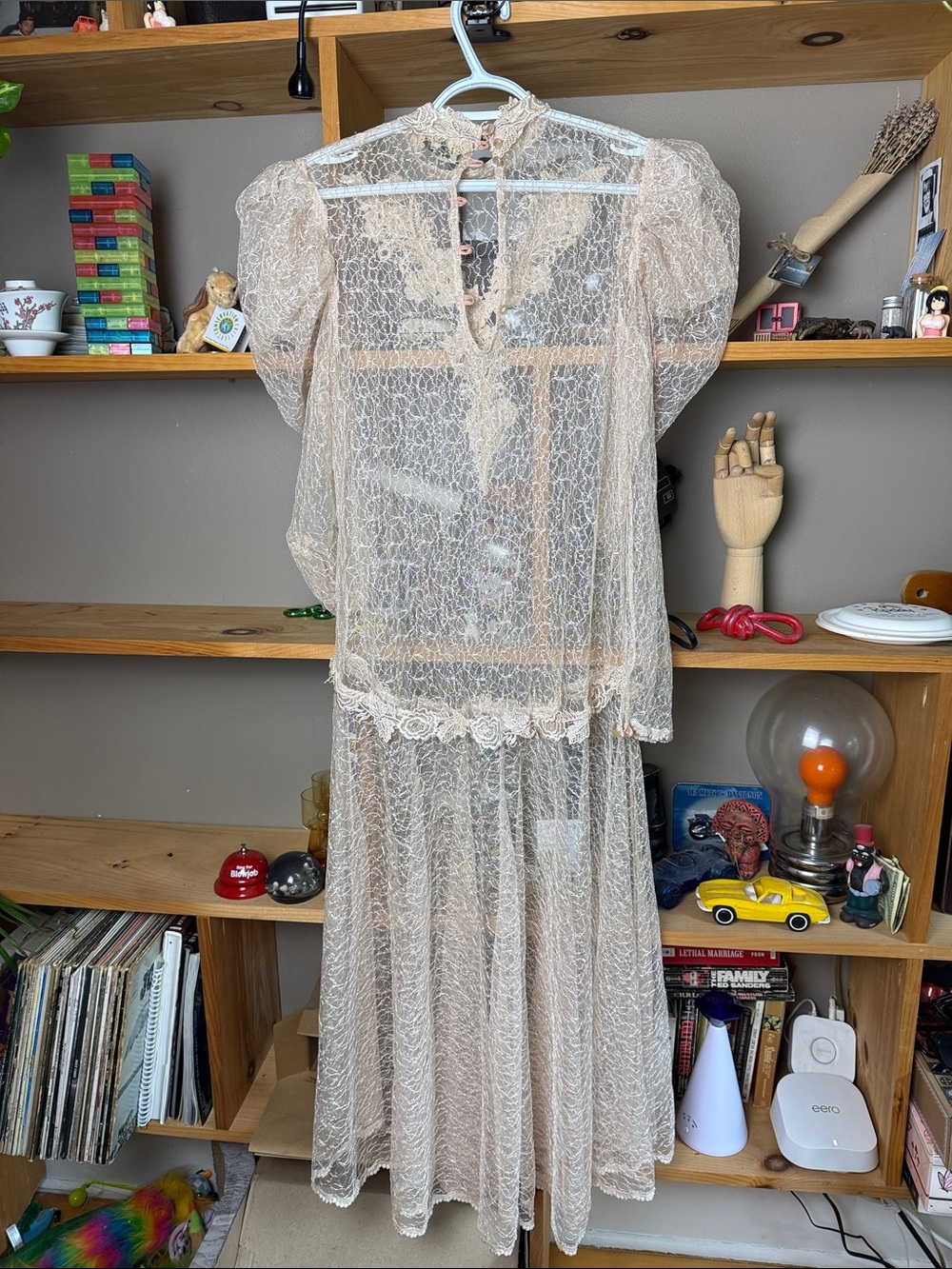 Vintage Sheer Lace Dress Maxi - Picture 7 of 7